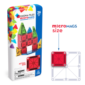 MAGNA-TILES microMAGS Travel Set 26 Μικρά Μαγνητικά Πλακίδια Ταξιδιού