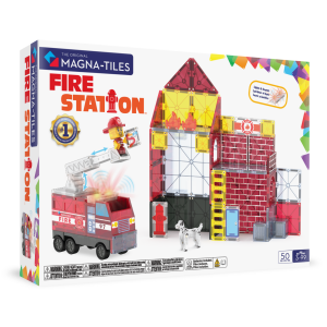 MAGNA-TILES Fire Station 50 Τεμάχια – Μαγνητικά Πλακίδια Πυροσβεστικός Σταθμός