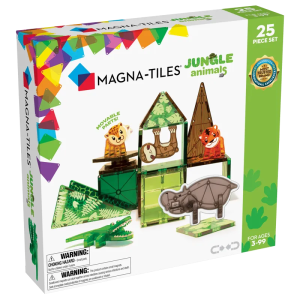 MAGNA-TILES Jungle 25 Τεμάχια – Μαγνητικά Πλακίδια με Ζώα Ζούγκλας