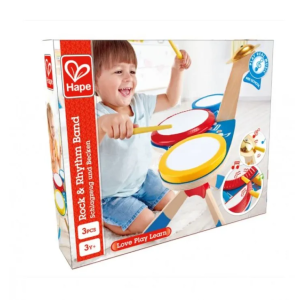 Hape Early Melodies Ξύλινα Drums Set Rock & Rhythm Band