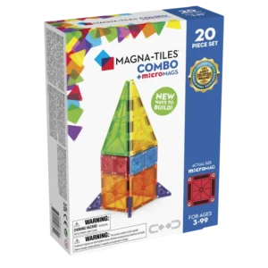 MAGNA-TILES Combo 20 Τεμάχια – Μαγνητικά Πλακίδια STEM Κλασσικά & microMAGS